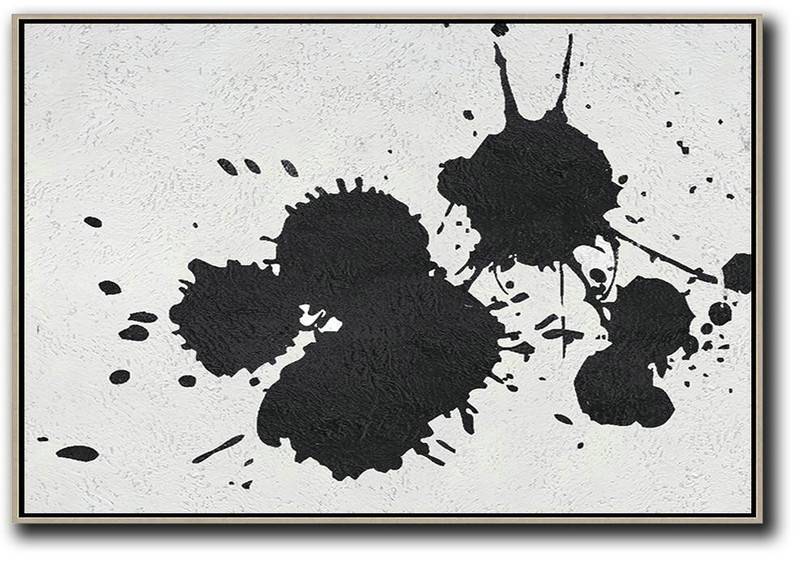 Acrylic Painting Wall Art,Oversized Horizontal Minimal Art On Canvas - Large Oil Canvas Art